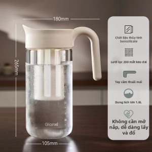 GIANXI | Bình thủy tinh pha lạnh dung tích lớn cho gia đình