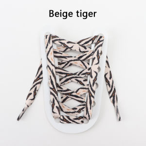 Leopard Print Flat Shoelaces Sneakers Colorful Shoelace Classic Animal Patten Shoe Laces Canvas Zebra Tiger Snake Shoestrings