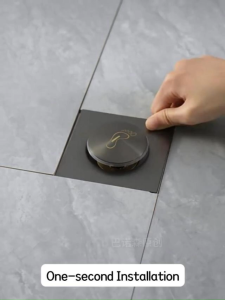 Bathroom Universal Foot Pressure Floor Drain Magnetic Stainless Steel Anti-Odor Anti-Clogging Insect-Proof Detachable Basket Filters Hair