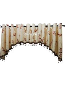 Valance curtain printed with tassle