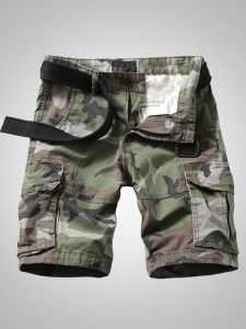 YUANZOU | Elastic Multi-Pocket Shorts