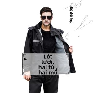 Bộ Áo Mưa và Quần Dày Phản Quang cho Người Lớn