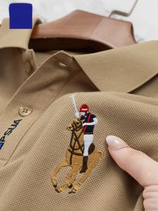 ROMON | Lomond Mens Ice Silk Short Sleeve T-Shirt Summer Thin Pique Knit With Collar Polo Shirt Business Pure Cotton Clothing