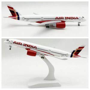 20cm India Airlines A350 Metal Scale Aircraft Miniature Airplane Model Static Display Collection Plane Toy Children Toys