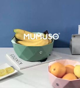 กะละมังล้างผัก 2 ชั้น กะละมังล้างผัก-ผลไม้ รูปแบบ ตะกร้าล้างผัก กะละมัง 2 ชั้น อเนกประสงค์ ชั้นบนเป็นตะแกรงกรองน้ำ