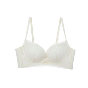 miiow | Cat Woman Gathered Lace Bralette Thin Summer Style For Young Women Breast Shaping No Side Effects Breathable Comfortable Sleepwear