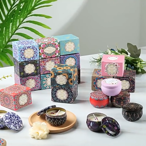 Scented candles Household scented handmade soy wax Dried flowers Smokeless decorative candles Party Christmas gifts
