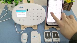 Alarm System Rumah KERUI W20 GSM Pintu Sensor Gerak + Asap Smoke Detector