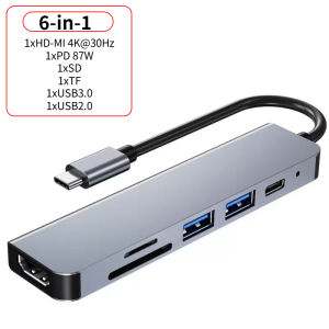 USB C Hub to 4K HDMI-Compatible USB 3.0 2.0 Type C PD Charging Dock for MacBook iPad Samsung S10 Dex TV Mouse Keyboard U Disk
