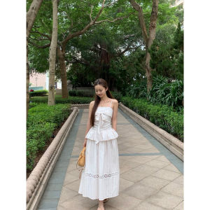 French Stripe Summer Maxi Dress