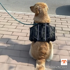 Big Dog Self Carry Food Backpack Harness Tactical Dog Travelling Backpack Food Storage Reflective Fabric