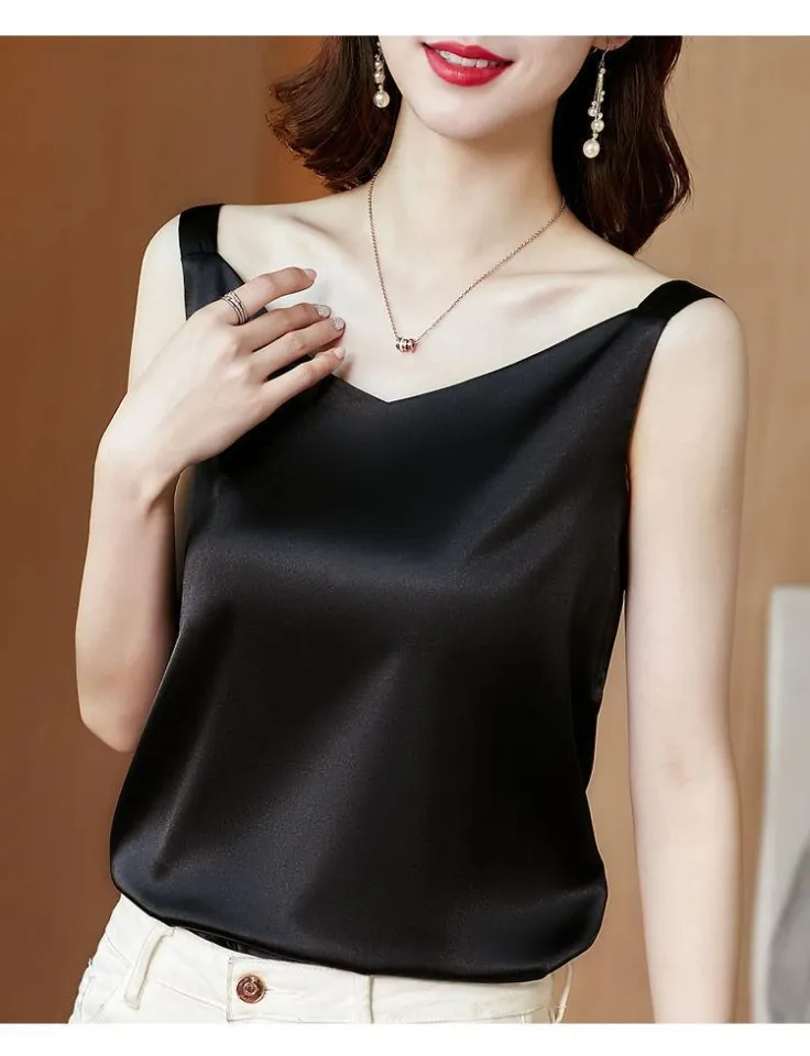 Single/Two-Piece Set Camisole Womens Summer Inner Suit White Black - Main Image