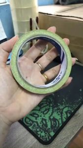 (5 cuộn 18mm*10y) băng dính 2 mặt vàng thêu dùng dán bì thư giấy...