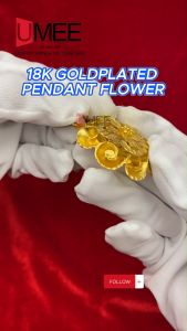 18k Gold Plated Pendant w/Flower Design Jewelry Accessories For Women