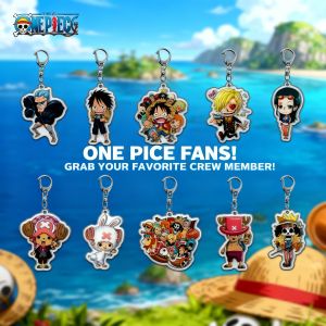 Bandai | One Piece Anime Acrylic Keychain Luffy Chopper Zoro Sanji Pendant Backpack Charm Accessory Gift