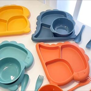 Dinosaur Baby Tableware Set Wheat Straw Set