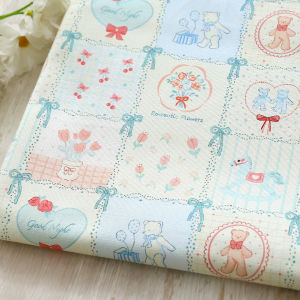 Vải Vải Bạt Cotton Hoạt Hình Gấu Thủ Công DIY Vải Áo Vest Cotton Nguyên Chất Vải Túi Vải Bạt Cotton Mỏng