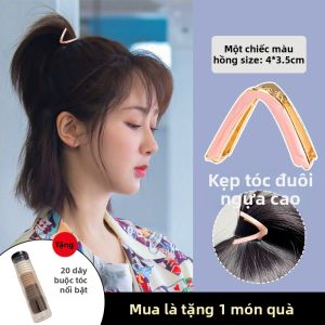 DUOSHANG | Kẹp Tóc Vòng Cao Đuôi Ngựa Nhỏ Hình V