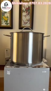 Nồi luộc gà WMF 28 cm - 14 lít nội địa Đức thép không gỉ 18/10 đáy nồi TransTherm dẫn nhiệt tốt tiết kiệm năng lượng