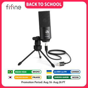FIFINE | FIFINE Metal USB Condenser Microphone with Gain KnobNewly Upgraded Detachable Dual-Joint Recording Mic for Laptop/PC-K669