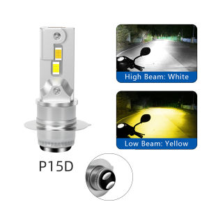 KEVANLY | 1pc H4 BA20D P15D LED Bulbs HB3 HB4 CSP LED Super Bright Motorcycle Headlight White Yellow Hi/Lo Beam Scooter Spotlight DRL Lamp
