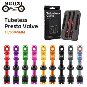MUQZI 45/55/65 mm Tubeless Presta Valve Stem Presta Valve Kit for MTB Road Gravel Bike