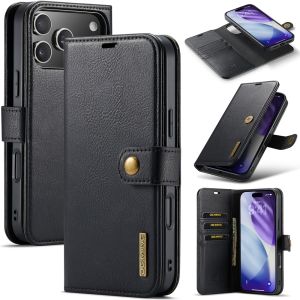 Ví Da 2 Trong 1 Đựng Thẻ Kèm Ốp Điện Thoại Cho iPhone 18/17/16/15/14/13 Pro Max Plus 17Air/17E/16E Có Nắp Gập Và Chân Đế