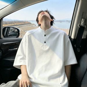 Summer Quick-Dry White Polo T-Shirt