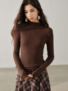 Modal Tencel Half-High Collar T-Shirt Spring Wear Base Layer