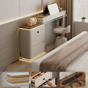 YANGYING | Elegant Lockable Flip Top Expandable Makeup Table