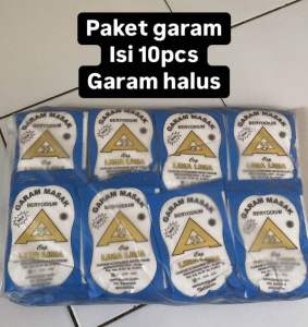 Paket 10 pcs garam halus beryodium/halal/cod