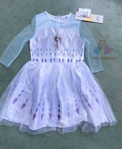 Imported Disney Frozen Long Sleeve Princess Dress 冰雪网纱长袖子漂浮连衣裙【4 - 8】