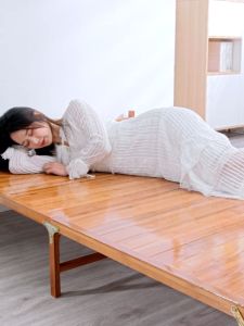 【On Hand】 Folding Bed Bamboo 80/100/120/150CM Home Single Bed Portable Foldable Office Bed Save Space Summer