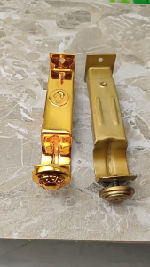 Penyangga besi gorden kinclong premium / kaki besi gorden premium / penyangga besi gorden chrome / braket rel gorden premium