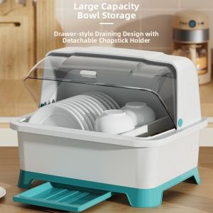 Plastic Kitchen Tableware Storage Rack with Drying Function