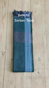 Sorban Imamah Jumbo Asahi Bintik Bahan Akrilik Denim Tebal berkualitas