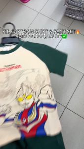 KID CARTOON SHIRT & PANT SET/KID COSTUME SET/BAJU SET ANAK/BAJU SET KANAK-KANAK MURAH OFFER GOOD QUALITY READY STOCK