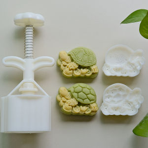 แม่พิมพ์ขนมไหว้พระจันทร์รูปเต่าซูโจว50-65g แบบมือกดขนมใช้ในบ้านทำน้ำแข็งลายนูนรูปเต่าพิมพ์ก๋วยเตี๋ยวสไตล์จีน