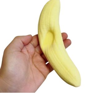 Stress Relief Banana Pulp Squishy Toy PU Slow Rebound Sensory Fidget Ball Milky Scent Non-Edible Soft Durable for Adults Kids