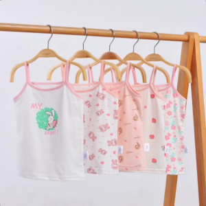 Girls Cotton Camisole Tank Kids Top Cute Printed Sleeveless Vest for Kids Girls wear summer kids clothes
