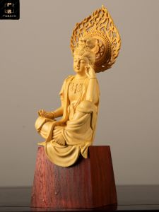 Boxwood Craft Thousand-Hand Kwan-Yin Free Guanyin Buddha Statue Change Sansheng Vajra Carved Ornaments Home Decorations