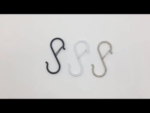 ​​10pcs S Hooks Windproof Metal Hanging Closet Hooks S-Shaped Hook with Buckle