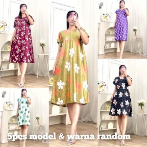5pcs DASTER/DRESS PAKET MODEL DAN WARNA RANDUM