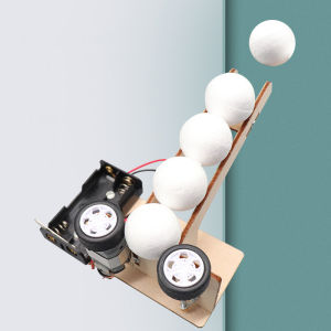 ไฟฟ้า Ball Pitching Machine ชุดเด็ก DIY วิทยาศาสตร์ของเล่นเด็กการศึกษาโครงการเทคโนโลยีของเล่นสําหรับของขวัญ