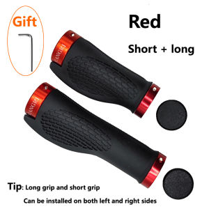 1 Pair Bicycle Handlebar Grips Anti-skid MTB Mountain Long Short Bike Grips Rubber Ergonomic Double Lock On