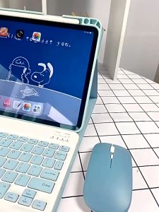 SAMSUNG GALAXY TAB S9 FE X510 X516B FLIP COVER 720 ROTATING ACRYLIC CASE KEYBOARD WIRELESS MOUSE SET