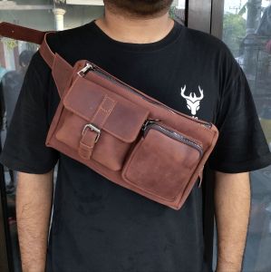 Tas Dragon Kulit Sapi Waist Bag Tas Dada kulit sapi jenis crazy horse