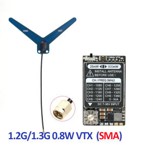 Bộ Phát Video (FPV VTX) Và Bộ Thu (VRX) Rushfpv 1.2G/1.3G 800mW/1.6W 8 Kênh Dành Cho Máy Bay RC Và Đồ Chơi Điều Khiển Từ Xa