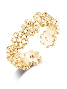 925 Sterling Silver Open Toe Ring Womens Flower Design Simple Bohemian Style Foot Jewelry Korean Fashion Ring Band