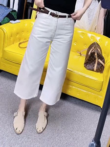 High Waist Wide Leg Jeans Womens Summer New Style Slimming Tummy Covering Loose Fit Straight Cut Pants Long Length